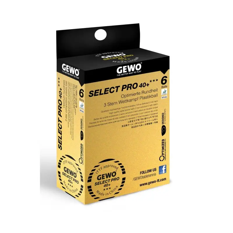 GEWO Ball Select Pro 40+ *** 6er Box white